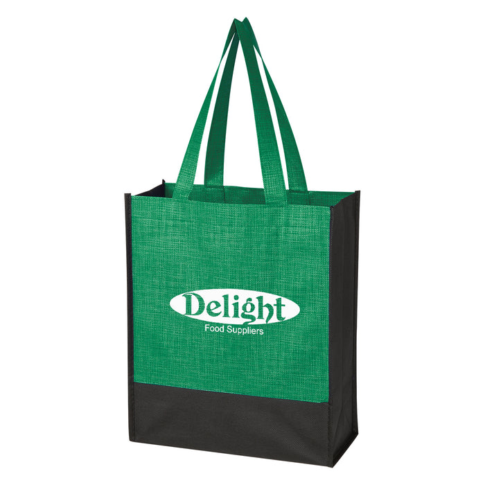 Crosshatch Mini Non-Woven Tote Bag 10" x 12" x 4.5"