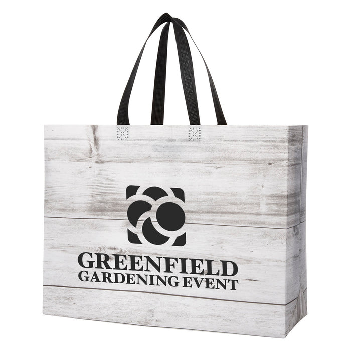 Chalet Laminated Non-Woven Tote Bag 16" x 12" x 6"