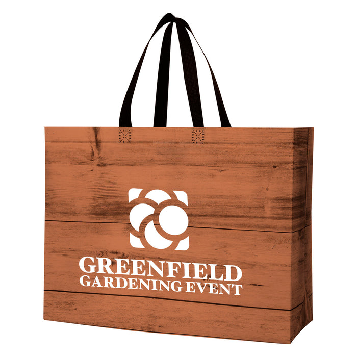 Chalet Laminated Non-Woven Tote Bag 16" x 12" x 6"