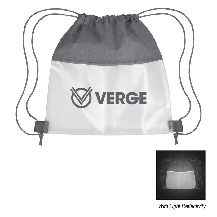 Reflective Heathered Frost Drawstring Bag