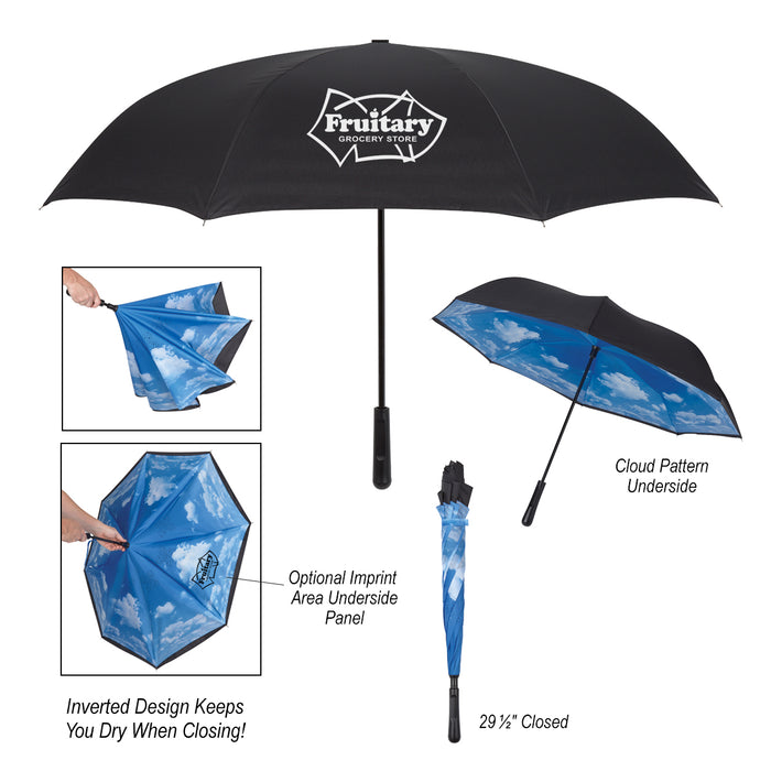 48" Arc Blue Skies Inversion Umbrella