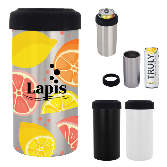 12 Oz. Full Color Slim Stainless Steel Insulated Can Holder