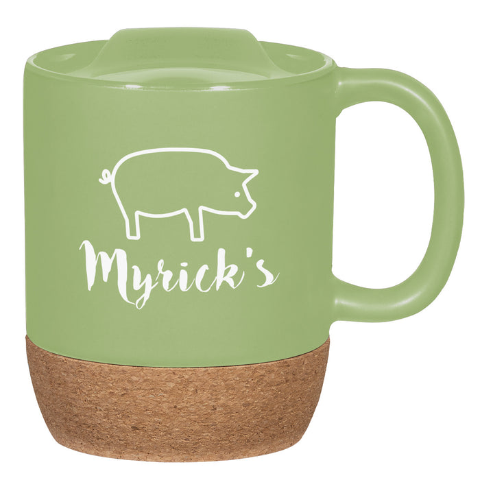 14 Oz. Cork Base Ceramic Mug