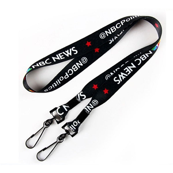 Double Ended 3/4" Polyester Lanyard with Attachment Full Color Imprint