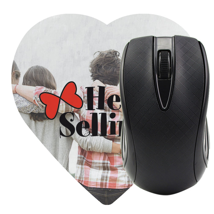 Heart Shaped Full Color Computer Mouse