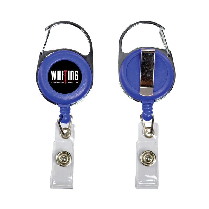 Full Color Retractable Badge Reel with Carabiner