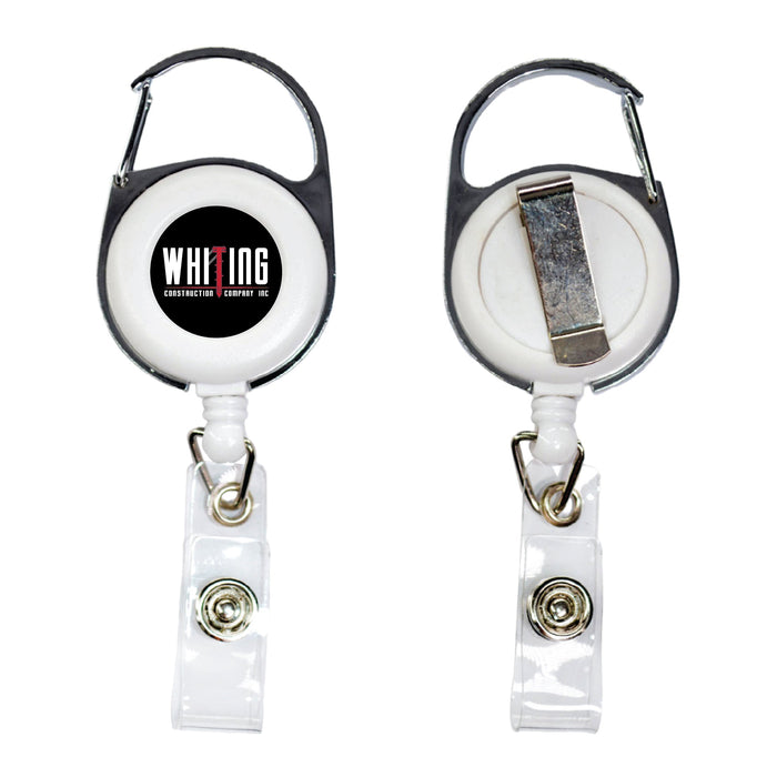 Full Color Retractable Badge Reel with Carabiner