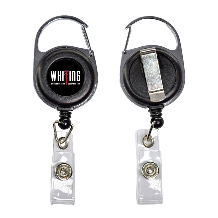 Full Color Retractable Badge Reel with Carabiner