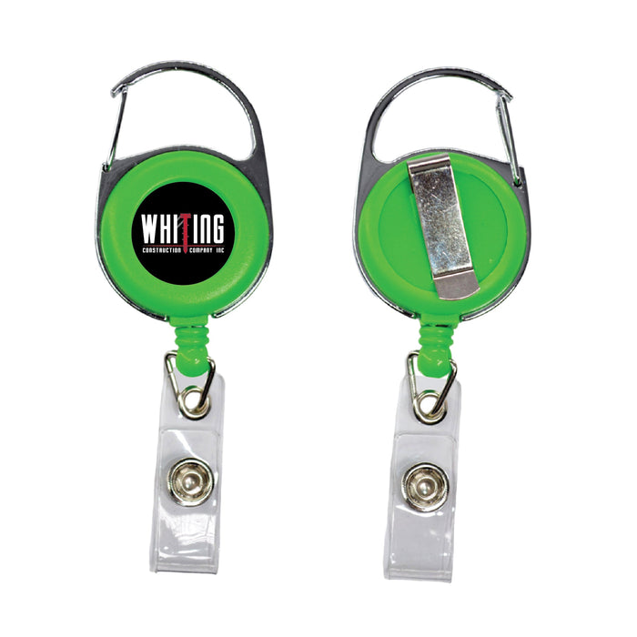 Full Color Retractable Badge Reel with Carabiner