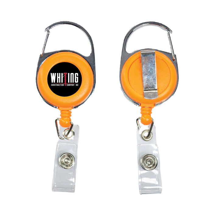 Full Color Retractable Badge Reel with Carabiner