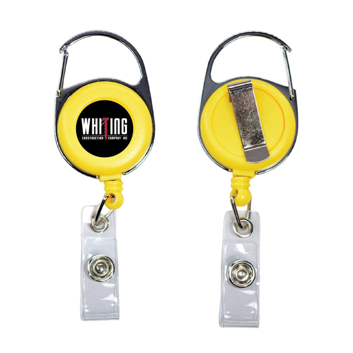 Full Color Retractable Badge Reel with Carabiner