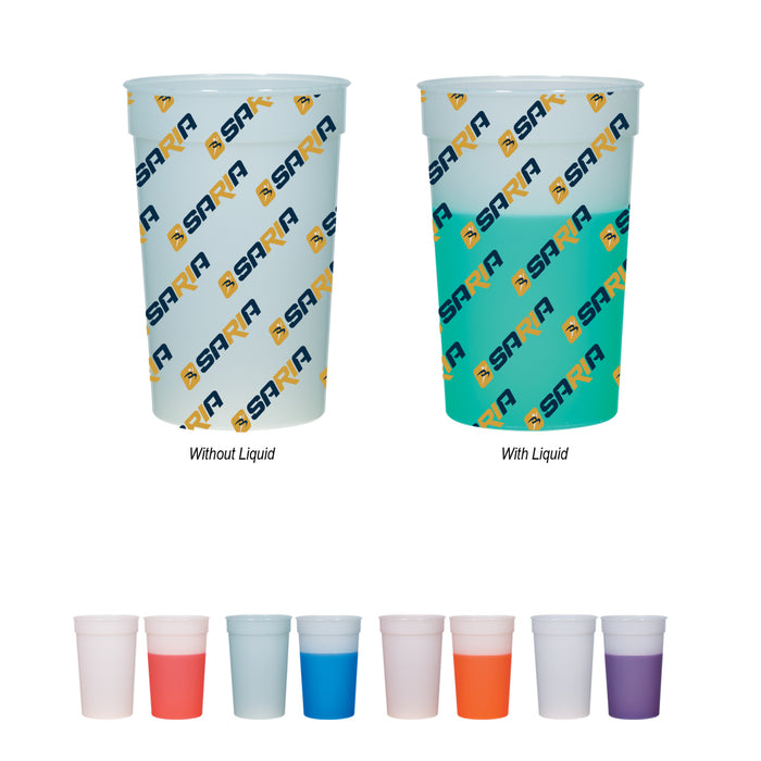 22 OZ. Full Color Printed Color Changing Stadium Cup