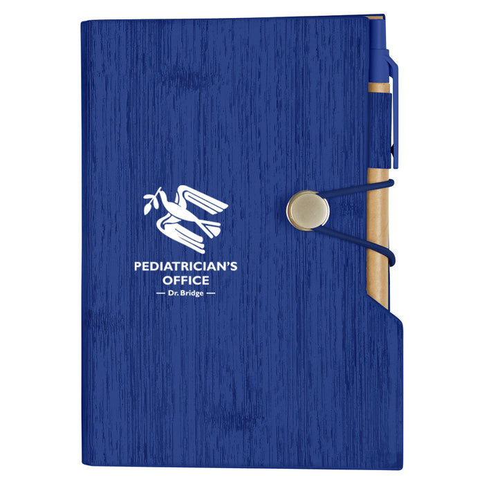 Woodgrain Look Notebook With Sticky Notes And Flags